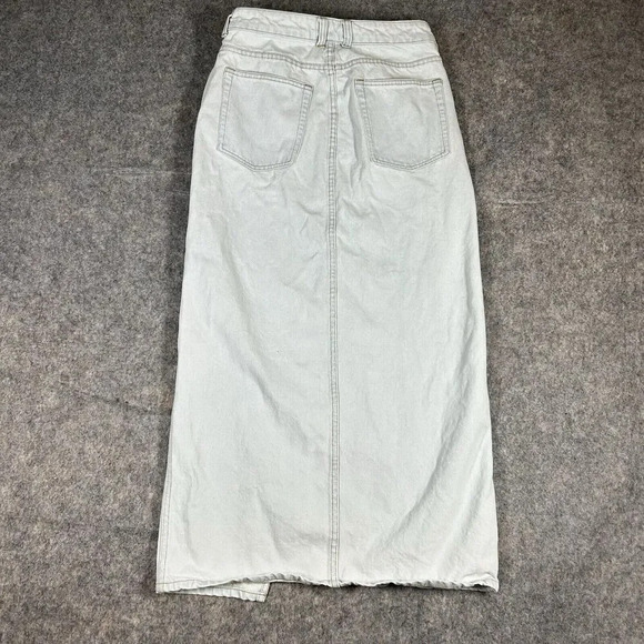 Industry Republic Clothing Midi Skirt Women's Size 4 Blue Denim W/Front Slit - Picture 5 of 7